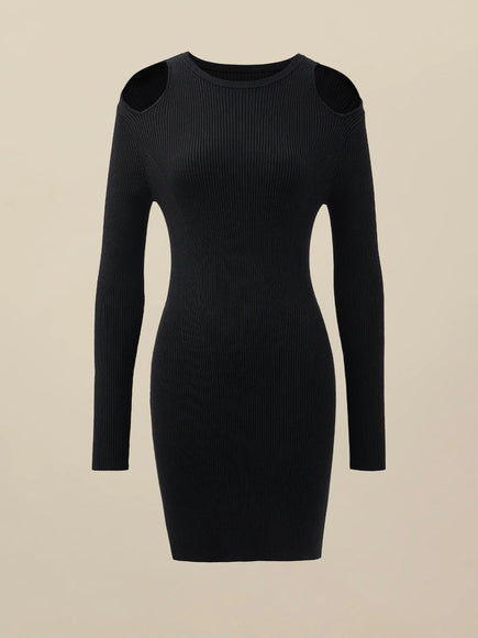 Amoretu lyocell Long Sleeve Off Shoulder Knit Dress