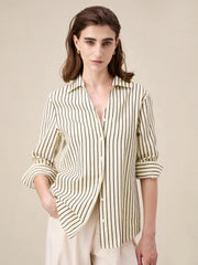 Amoretu Cotton Striped Button Down Shirt