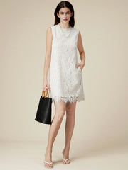 Amoretu Cotton Sleeveless Lace Dress