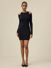 Amoretu lyocell Long Sleeve Off Shoulder Knit Dress