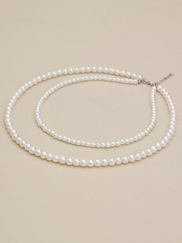 Amoretu Imitation Pearl Double Fashion Necklace