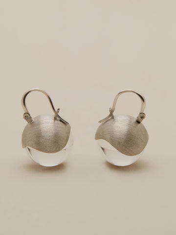 Amoretu Transparent Acrylic Ball Earrings