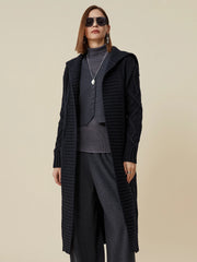 Amoretu 64% Wool Lapel Long Sleeve Knit Long Coat