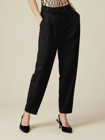 Amoretu Recycled Polyester Pleated Suit Pants