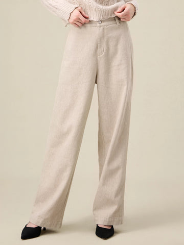 Amoretu Women's Cotton & Linen Straight Pants