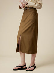 Amoretu Straight Slit Suit Half Skirt