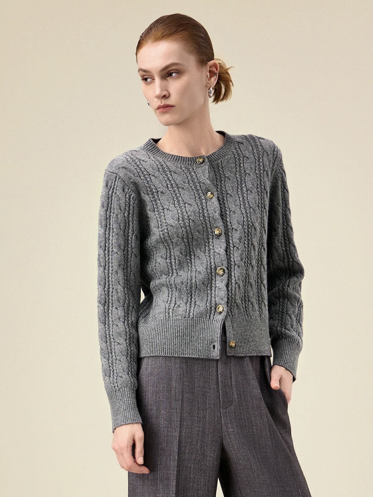 Amoretu Women's Wool Button Sweater Cardigan