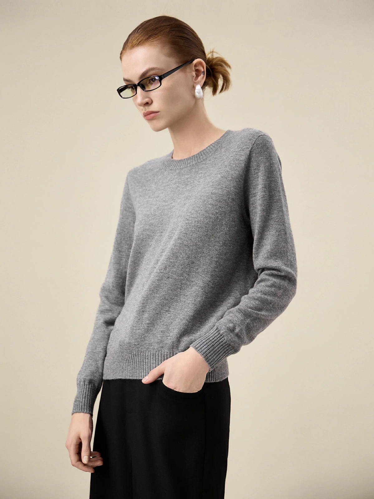 Amoretu Women's 100% Wool Long Sleeve Knitted Sweater